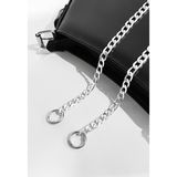 Çanta Zinciri Yaylı Kanca Paslanmaz Nikel Metal Çanta Askısı Zincir Kayışı Çanta Aksesuarları Zincir Uzunluk : 120 Cm (1 Adet) (Silver)