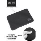 Çantachı Çantachım 13.3'' ve 13'' Inç Macbook Sünger Laptop Kılıfı - 13' ve 13.3' - Siyah