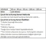 Çantachım Erkek Çocuk Beyaz Kot ve Kumaş Pantolon Kemeri - 105 cm