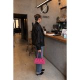 Çantacımstore Kadın Andrea Büzgülü Süet Çanta 1709 Pembe