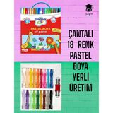 Çantalı 18 Renkli Pensan Pastel Boya Yerli Üretim Adet Sayısı ile Çocuklar İçin Eğlenceli