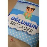 Çantalı Erkek Çocuk Seccadesi-Oğlumun Seccadesi (Mavi)