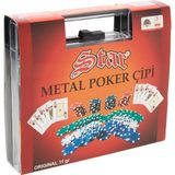 Çantalı Lüks Poker Çipi 100'LÜK - Poker Seti - Poker Fişi - Poker Çipi - Poker Kağıdı-Oyun Seti - Çok Renkli