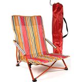 Çantalı Plaj Sandalyesi Katlanır Kamp Sandalyesi Yere Yakın Sandalye 68CM HA033 - 6456 Ecorce Tube Marron - Polyester