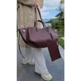 Çantam Gelsin Kadın Büyük Boy Cüzdanlı El ve Omuz Çantası (Ebat 53X32X25 Cm) - Bordo