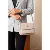 Çantam Gelsin Yeni Sezon Kolon Askılı 4 Bölmeli Beyaz Kadın Omuz Çantası 21X16CM Justpolo - 21 x 16 cm - Gri