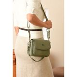 Çantam Gelsin Yeni Sezon Kolon Askılı 4 Bölmeli Beyaz Kadın Omuz Çantası 21X16CM Justpolo - 21 x 16 cm - Yeşil