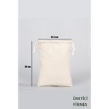 Çantapak 3 Adet Ham Bez Kese/torba/ Organizer 15x20 cm Doğal Renk ile Şık ve Kullanışlı