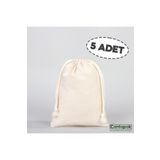 ÇANTAPAK ÇANTAPAK BÜZGÜLÜ HAM BEZ KESE 15 CM EN X 20 CM BOY ( 5 ADET )