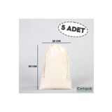 ÇANTAPAK ÇANTAPAK BÜZGÜLÜ HAM BEZ KESE 20 CM EN X 30 CM BOY ( 5 ADET )