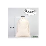 ÇANTAPAK ÇANTAPAK BÜZGÜLÜ HAM BEZ KESE 25 CM EN X 35 CM BOY (5 ADET )
