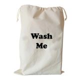 ÇANTAPAK Wash Me Desenli Kanvas Çok Amaçlı Kirli Çamaşır Torbası 50x70 (1 Adet)