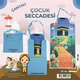 Çantaya Dönüşen Katlanabilir Çocuk Seccadesi - Mavi