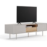 Cante Tv Sehpası, 190X35 cm - Krem - Ceviz