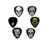 cantekin Gitar Pena 6 Adet Kuru Kafa Gitar Skull Baskılı Gitar Penası