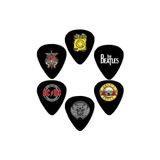 cantekin Gitar Pena 6 Adet Nirvana Bon Jovi AC/DC Linkin Park Guns N Roses The Beatles Çift Taraflı Baskılı