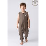 cantoy Erkek Çocuk Uyku Tulumu, Baskılı Desen, Müslin, Kolsuz, 0.5 Tog,%100 Pamuk, 3-11 Yaş (Kahverengi, 5 YAŞ)