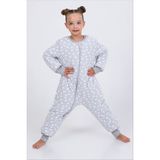 Cantoy Kız Erkek Çocuk Kalın Elyaf Dolgulu Premium Kalite 2.5 Tog Desenli Uyku Tulumu - 6 Yaş - Koyu Gri