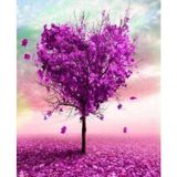 Canvas Hobby Aşk Ağacı 50 x 65 cm Kasnaklı Sayılarla Boyama Seti