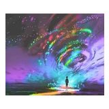 Canvas Hobby Canvas Kuzey Işıkları ve Çocuk 40 x 50 cm Kasnaklı Sayılarla Boyama Seti