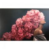 Canvas Hobby Çiçek Kadın 14 Kasnaklı 40 x 50 cm Sayılarla Boyama Seti