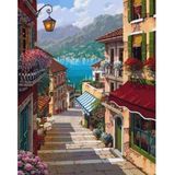 Canvas Hobby En Güzel Sokak 40 x 50 cm Kasnaklı Sayılarla Boyama Seti Duvar Sticker