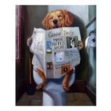 Canvas Hobby Gazete Okuyan Köpek Kasnaklı 40 x 50 cm Sayılarla Boyama Seti