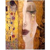Canvas Hobby Gustav Klimt İki Eser Kasnaklı 60x75 cm Sayılarla Boyama Seti