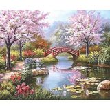Canvas Hobby Kasnaklı 50 x 65 cm Pembe Orman Sayılarla Boyama Seti
