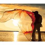 Canvas Hobby Romantik Gün Batımı 50 x 65 cm Rulo Sayılarla Boyama Seti