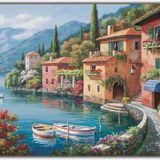 Canvas Hobby Sahil Manzarası 2 60 x 75 cm Rulo Sayılarla Boyama Seti