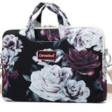 Canvaslove MacBook Pro 16 inç ve 15.6 inç ve 16 inç laptop için Suya Dayanıklı Laptop Omuz Kol Çantası, Kırmızı Gül
