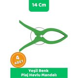 Canvela 4 Adet Yeşil Mandal Xl Büyük Boy Şezlong Plaj Havlu Mandalı Halı Asma Battaniye ve Havlu Tutucu Mandal - 6+ Yaş