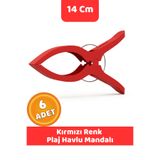 CANVELA 6 Adet XL Büyük Boy Şezlong Plaj Havlu Mandalı Halı Asma Battaniye ve Havlu Tutucu Mandal