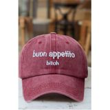 CAP BROS Buon Appetito (Afiyet Olsun Beybisi) Nakışlı Eskitme Şapka Kep