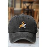 CAP BROS Sevimli Köpek Corgi Nakışkı Eskitme Kep Şapka