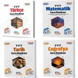 Çap Yayınları TYT Türkçe Soru Bankası - Matematik Soru Bankası - Tarih Soru Bankası - Coğrafya Soru Bankası 4'lü Set