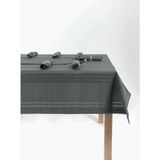 Çapa Home (26 Parça) Leke Tutmaz Spor Çizgili Sofra Takımı - Antrasit - 160 x 220 cm