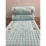 Çapa Home 3 Tane Nakışlı Ayak Havlusu Gök Mavisi %100 Pamuk ÖLÇÜ:50X70 - Renkli - 55 x 70 cm