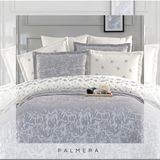 Çapa Home 9 Parça Gelin Seti Yatak Örtüsü Nakışlı Nevresim Çarşaf 6 Yastık - Açık Mavi - 240 x 260 cm