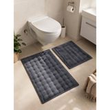 Çapa Home Capa Home Soft Touch Antrasit Peluş Banyo Paspas Takımı 2 Parça Klozet Takımı