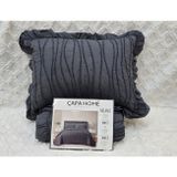 Çapa Home Milano Stone Wash Sakallı Ultrasonic Fırfırlı Çift Kişilik Yatak Örtüsü Renk Antrasit