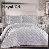 Çapa Home Şönil Yatak Örtüsü / Çeyizlik / Günlük Kullanıma Uygun/ 3 Parça Yatak Örtüsü Hayal - Gri - 240 x 260 cm