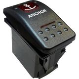 Çapa Irgatı Sembollu Işıksız Araç On Off Aç Kapa Yaylı Anahtar Düğme Oto İçin 12-24 Volt Switch 4 Pinli