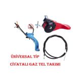 Çapa Makinası Uyumlu Gaz Kolu,Gaz Teli Takım,Sıktırmalı