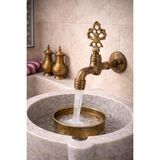Çapa Osmanlı Model Duvar Tipi Pirinç Hamam Taş Lavabo Kurna Musluğu - Antik