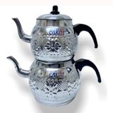 Çapar Group Motifli No 2 Beyaz Çaydanlık