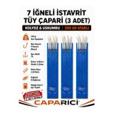 Çaparici 7 İğneli İstavrit-Uskumru-Kolyoz Tüy Çapari(3 Adet)4 Numara iğne 200 Gr Atarlı