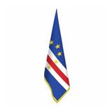 Cape Verde - Yeşil Burun Adaları Bayrağı - Ofis-Makam-Toplantı Odaları - Saçaklı Makam Bayrağı