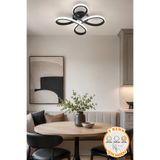Capella Aydınlatma Mono Modern Plafonyer Siyah Tavana Sıfır 3 Renk Işık Salon Mutfak Yatak Odası Led Avize